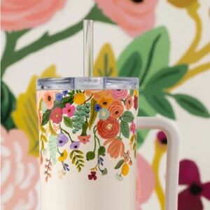Rifle Paper Co. Cruiser Tumbler with Handle - Multicolor Floral